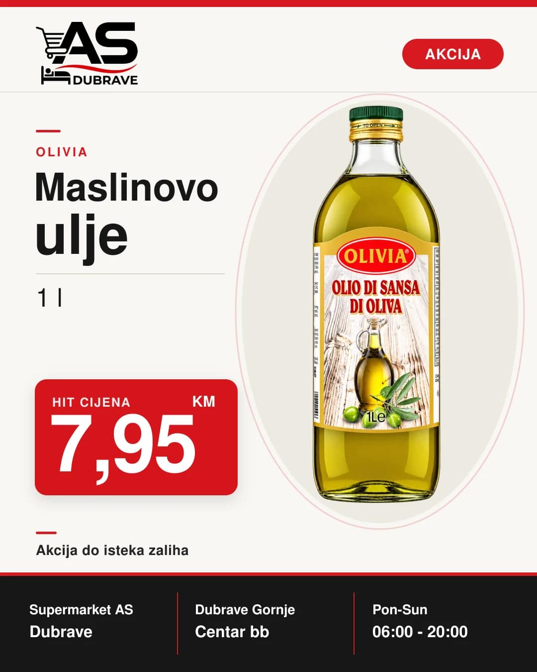 Maslinovo ulje Olivia 1l